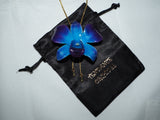 Collier plaqué or "Orchidée Naturelle Dendrobium"