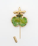 Broche Oncidium contour plaqué or