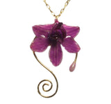 "Doritis" plaquée or - Fleur à l'envers